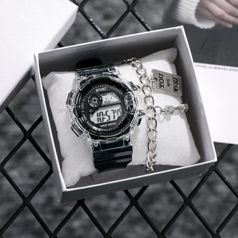 Men's Electronic Watch, Multifunctional Watch for Primary and Secondary School Students, Luminous Sports Watch, Unicorn Style, Harajuku