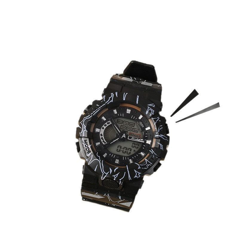 Digital watch for high school students, unisex, stylish, Korean-style, waterproof, sporty, and preppy.