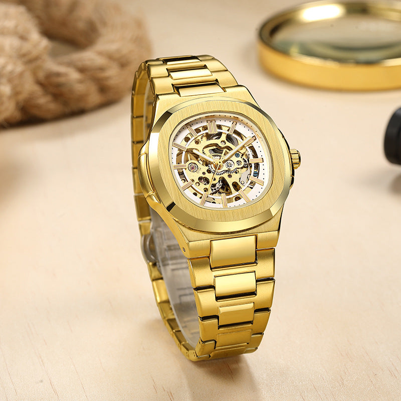 Automatic mechanical watch, high-end waterproof men's watch, alloy export wristwatch